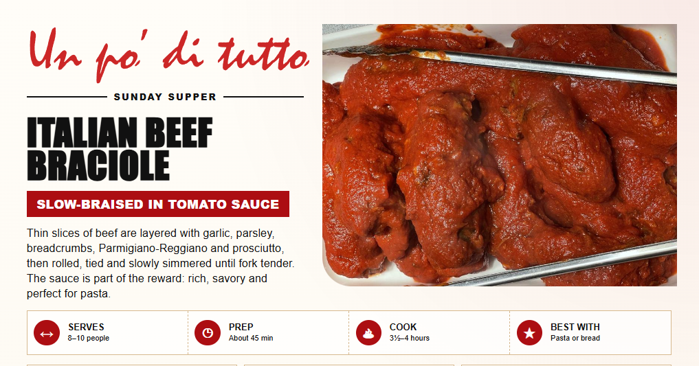 Printable braciole recipe